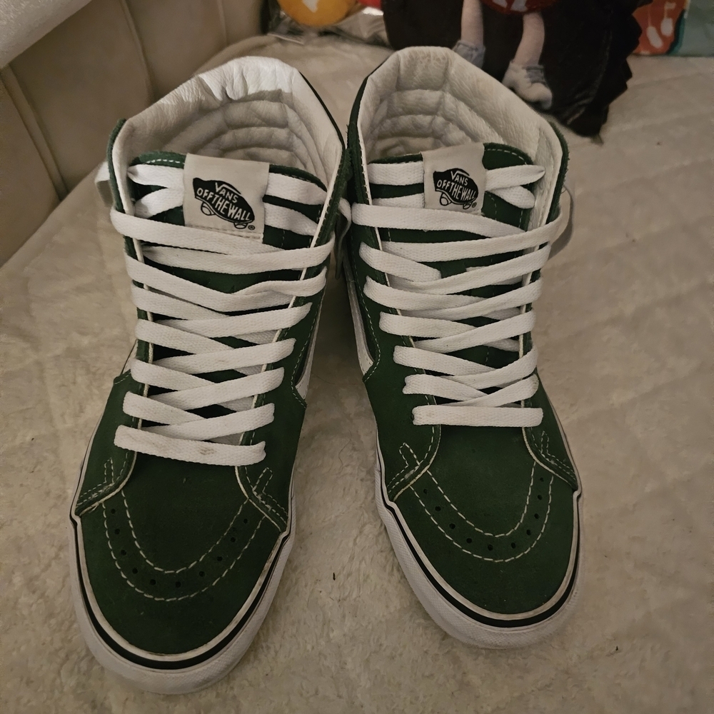 Vans Men And Women Old Skool Sk8 TheoryGreener Past High-Top Sneakers - Picture 2 of 9